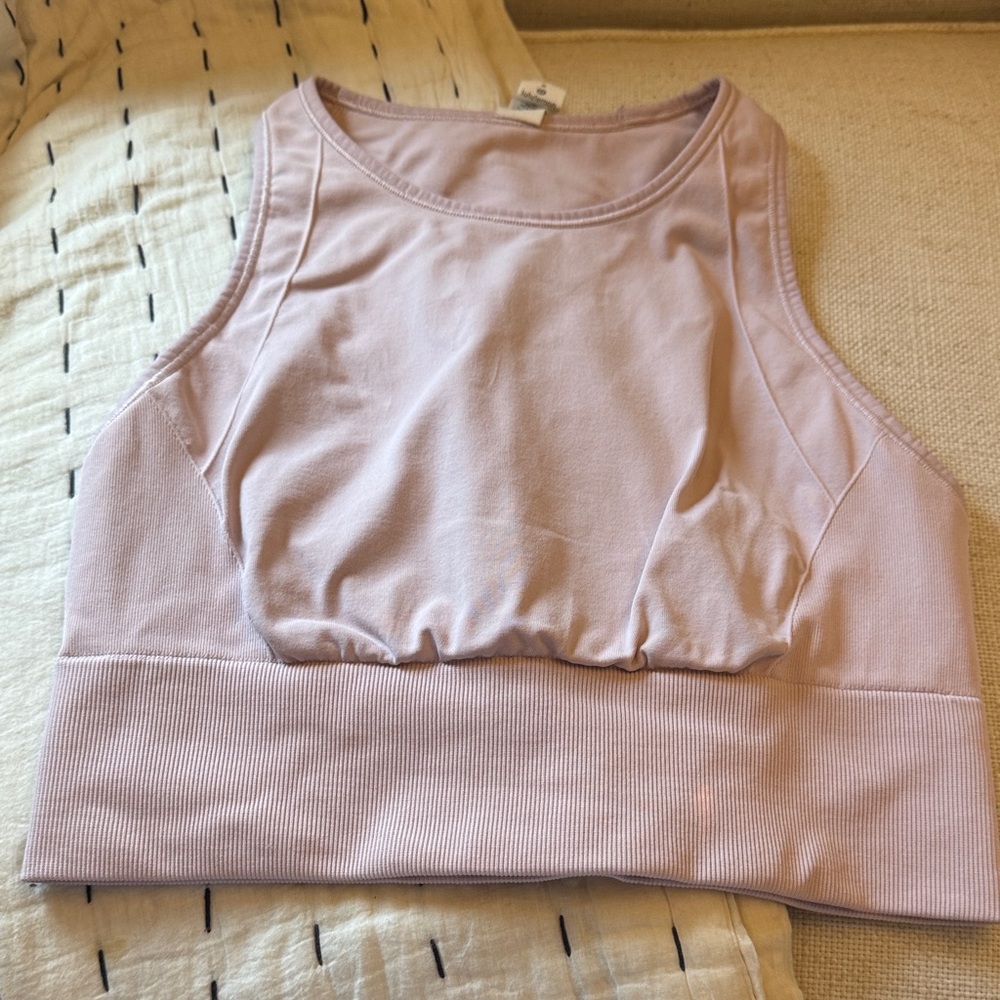 Lululemon Athletica Soft Pink Cropped Tank Top/sports bra
